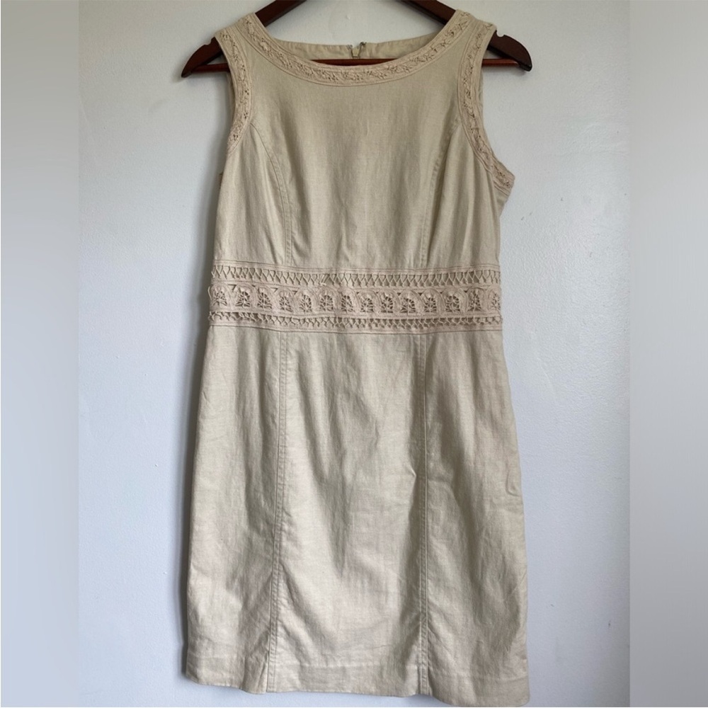 SUSAN BRISTOL-Linen Blend Dress Size 4